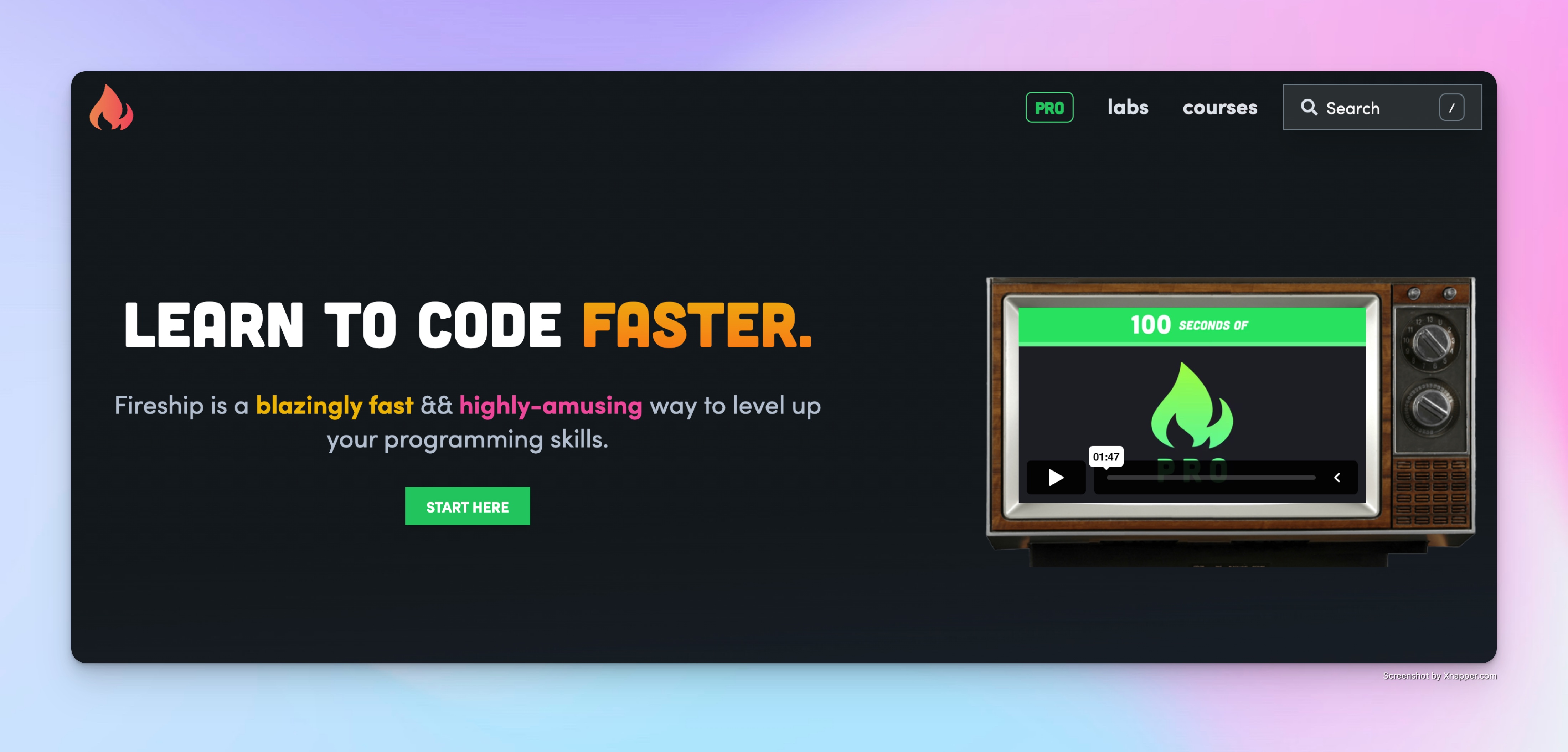 Fireship Tutorial Screenshot